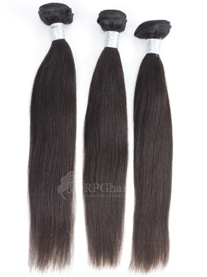Yaki Indian Virgin Hair 3 Bundles Natural Color