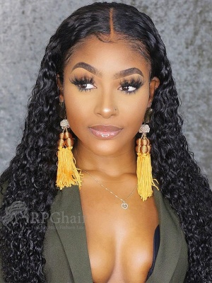 Pre-Plucked 360 Frontal Wigs Deep Wave Indian Remy Hair[LFW32P]