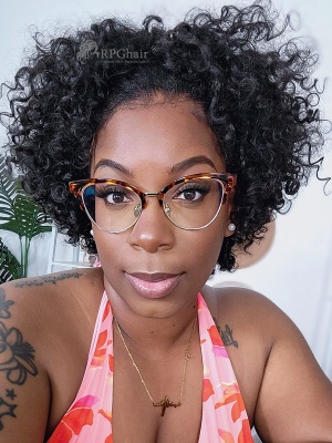 Kinky Edges Hairline Short Curly Pixie Cut BOB Lace Wig [BOB03]