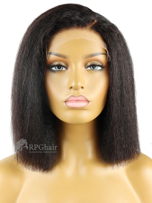 Glueless 5x5 Closure HD Lace Kinky Straight Hair BOB Wig [BOB50]