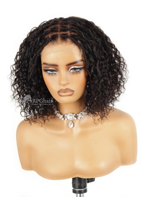 Boho Braids Curly Glueless 5x5/9X6 HD Lace Wig With Drawstring & Top Braided Human Hair Wig [BLW01]