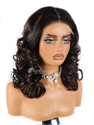 Highlight Voluminous Bouncy Curls 250% Big Density Invisible HD Lace Wear & Go Glueless 5x5 Lace Wigs [CSL280]