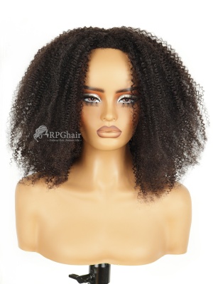 Wear & Go Half Wig Curly Edges Afro Curly Invisible Hairline Draw-strings Wig [HFW05]