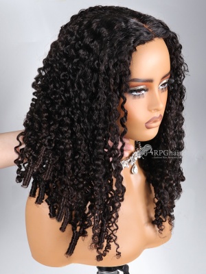 Soft Spiral All-In-One Half Wig Invisible Hairline Draw-strings Wig [HFW12]