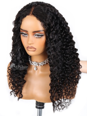 Exotic Curly All-In-One Half Wig Invisible Hairline Draw-strings Wig [HFW25]