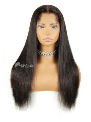 Lagos Hairline Pre-bleached Tiny Knots & Big Heavy 250% Density Silky Straight Clean Hairline 13x4 HD Lace Frontal Wig [GFL07]