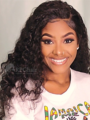 Deep Wave Virgin Brazilian Hair Glueless Lace Front Wigs[LFW17]