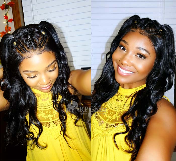 130 Density Pre Plucked 360 Lace Frontal Wig Body Wave Brazilian Virgin Hair Lfw47
