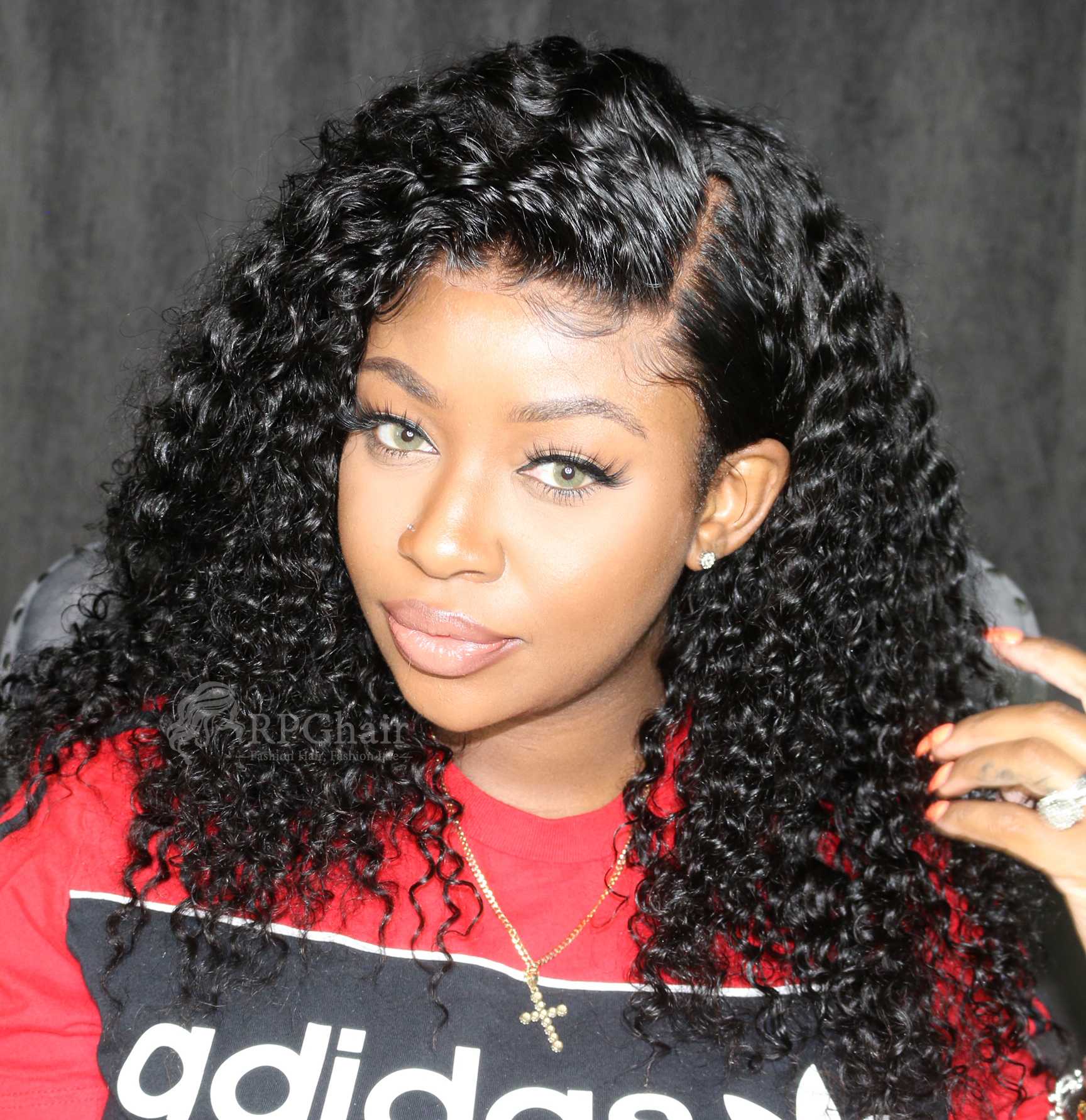 Pre Plucked 360 Frontal Wigs Deep Wave Indian Remy Hair Lfw32