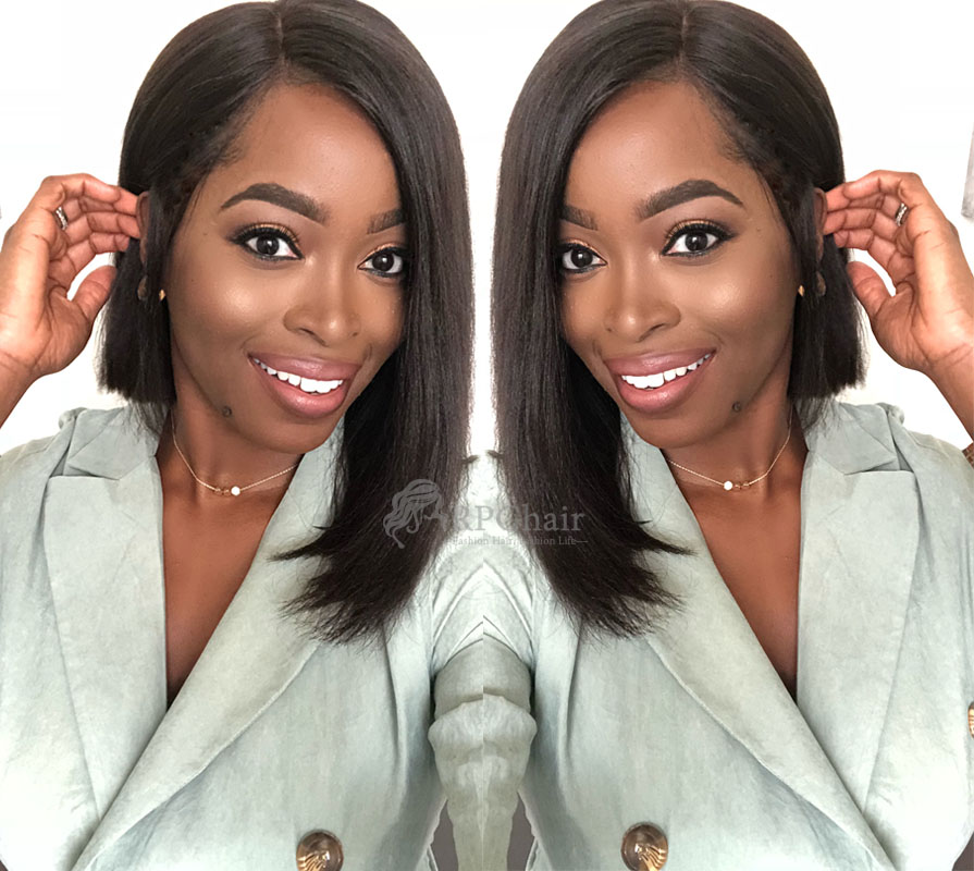 Asymmetrical Bob Lace Wig Indain Remy Hair