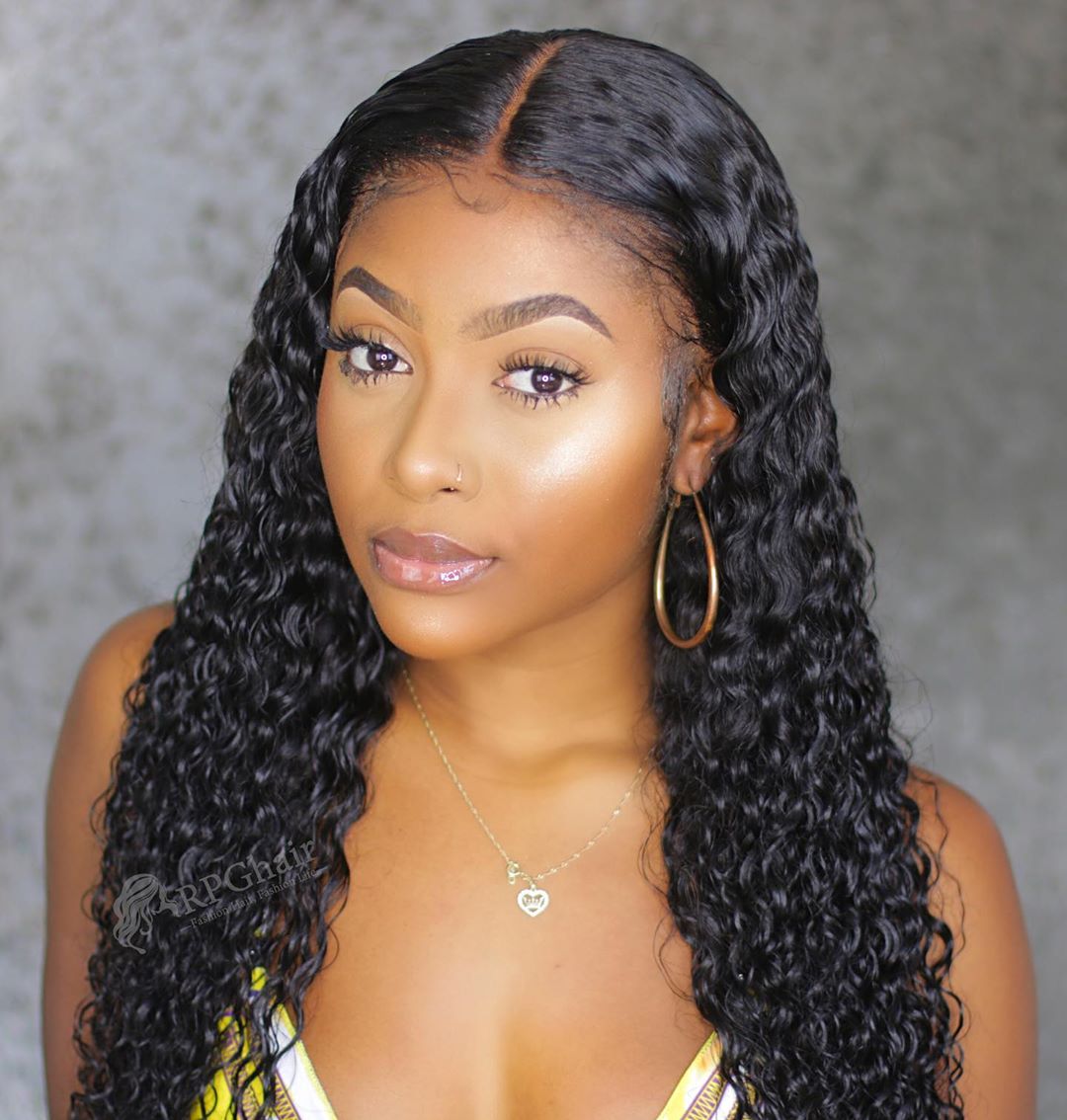 Big Density 360 Lace Frontal Wigs Deep Wave Indian Remy Sumber : www.rpghai...